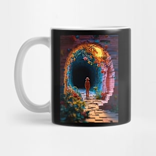 image design. of an animated walking for a dimension Mug